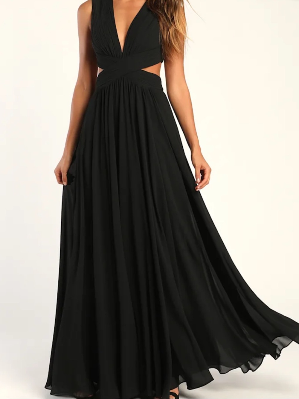 Lulu's Vivid Imagination Black Cutout Maxi Dress l - Picture 6 of 16
